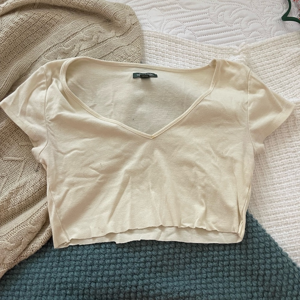 Yellow crop top